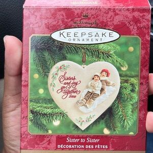 Vtg 2000 Hallmark Sisters Joy Go Together LaDene Votruba Christmas Ornament
